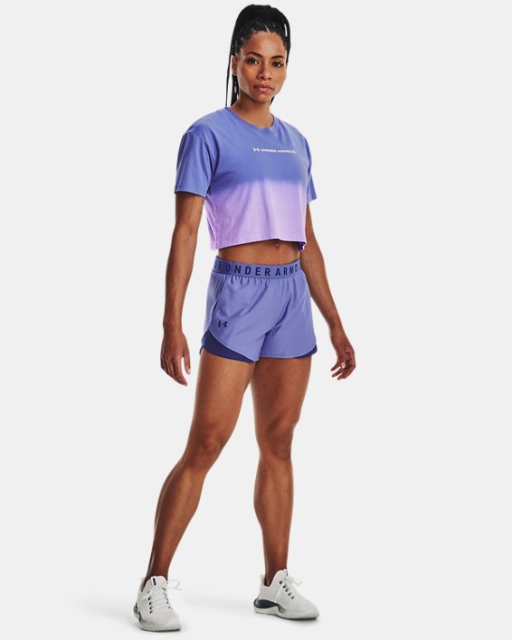 Shorts UA Play Up 3.0 para Mujer, Blue, pdpMainDesktop image number 2